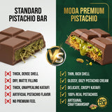 Moda Dubai Chocolate Bar - Premium Milk Chocolate with Pistachio Cream & Crispy Kataifi Filling, Gourmet Dubai Style Chocolate, Authentic Middle