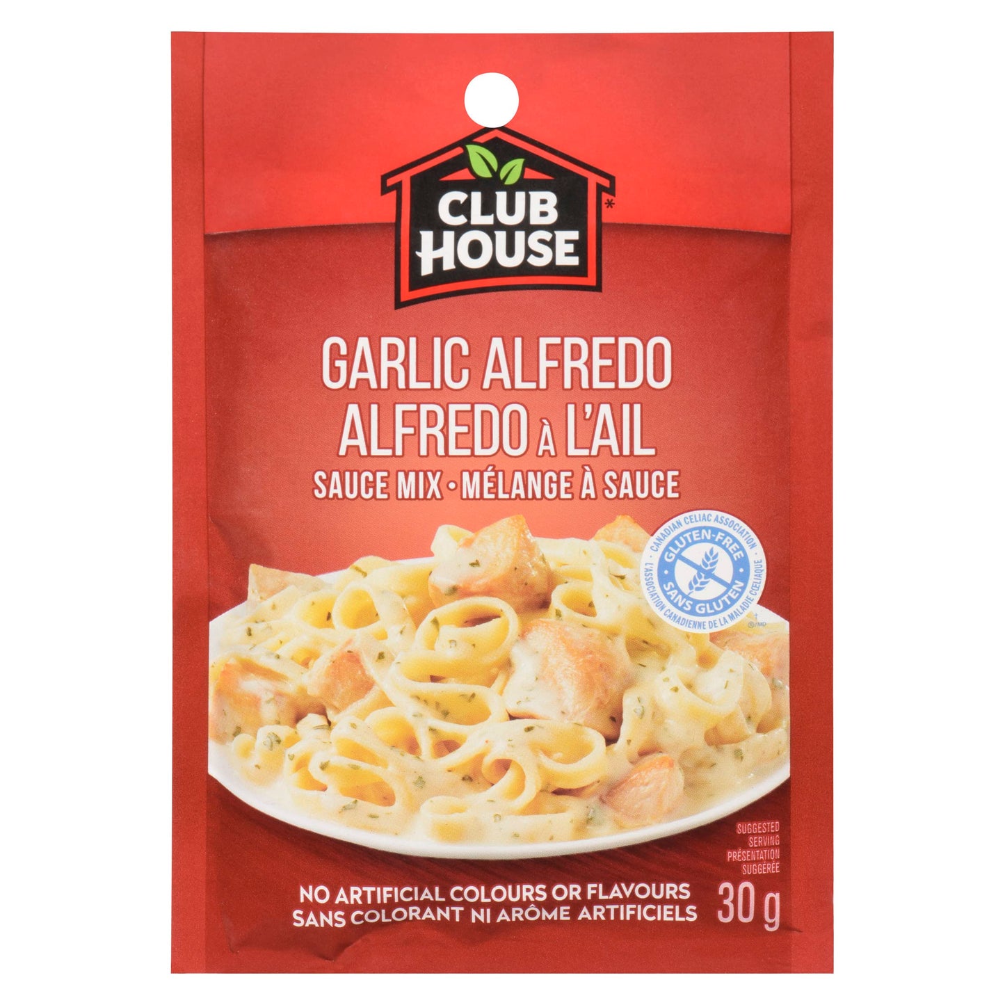 Club House, Garlic Alfredo Sauce, 30g/1.1 oz., (Imported from Canada)