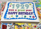 RETRO CANDY YUM ~ 1929 97th Birthday Gift Box of Nostalgic Candy from Childhood for 97 Year Old Man or Woman Born 1929