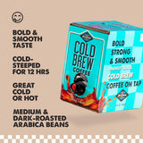 AriZona Cold Brew Coffee, Iced Coffee on Tap and Ready to Drink, Colombian Arabica Brew, 1 Gallon per Container - 128 Fl Oz Box