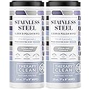 Therapy Stainless Steel Wipes, 30 Count (2 Pack) - Appliance Cleaner for Fridge, Dishwasher, Oven, Stove, Sink, Microwave, and More - Removes Smudges