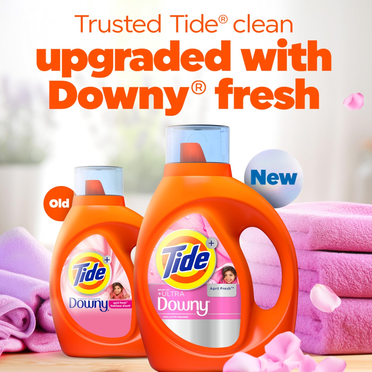 Tide Plus Boost of Ultra Downy Liquid Laundry Detergent, April Fresh Scent, 73 fl oz, 52 Loads, Laundry Detergent Liquid with Long-Lasting Freshness