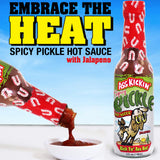 ASS KICKIN’ Spicy Pickle Hot Sauce (5 oz) - Zesty Jalapeño Pickle Blend - Medium Heat Gourmet Hot Sauce for Wings, Burgers & Sandwiches