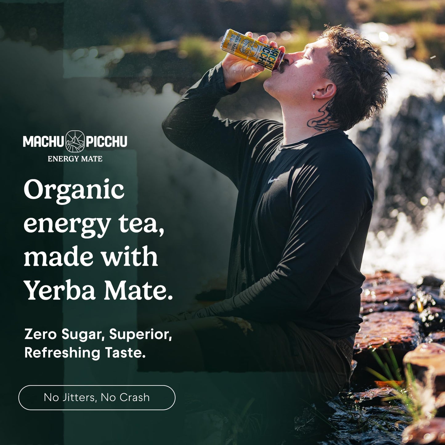 MACHU PICCHU 12-Pack-Wild Berry Zero Sugar Energy Mate Drink - Non-Carbonated Yerba Mate, 120mg Organic Caffeine, Smooth Focus Without Jitters or