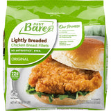 Just Bare® Chicken Lightly Breaded Chicken Breast Fillets| Fully Cooked | 16 G Protein | Frozen | 1.5 LB