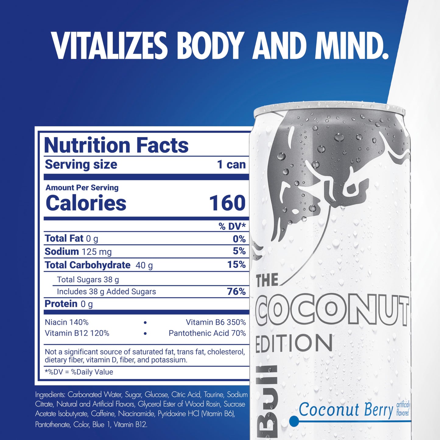 Red Bull Coconut Edition Energy Drink, Coconut Berry, with 114mg Caffeine plus Taurine & B Vitamins, 12 Fl Oz, Pack of 24 Cans