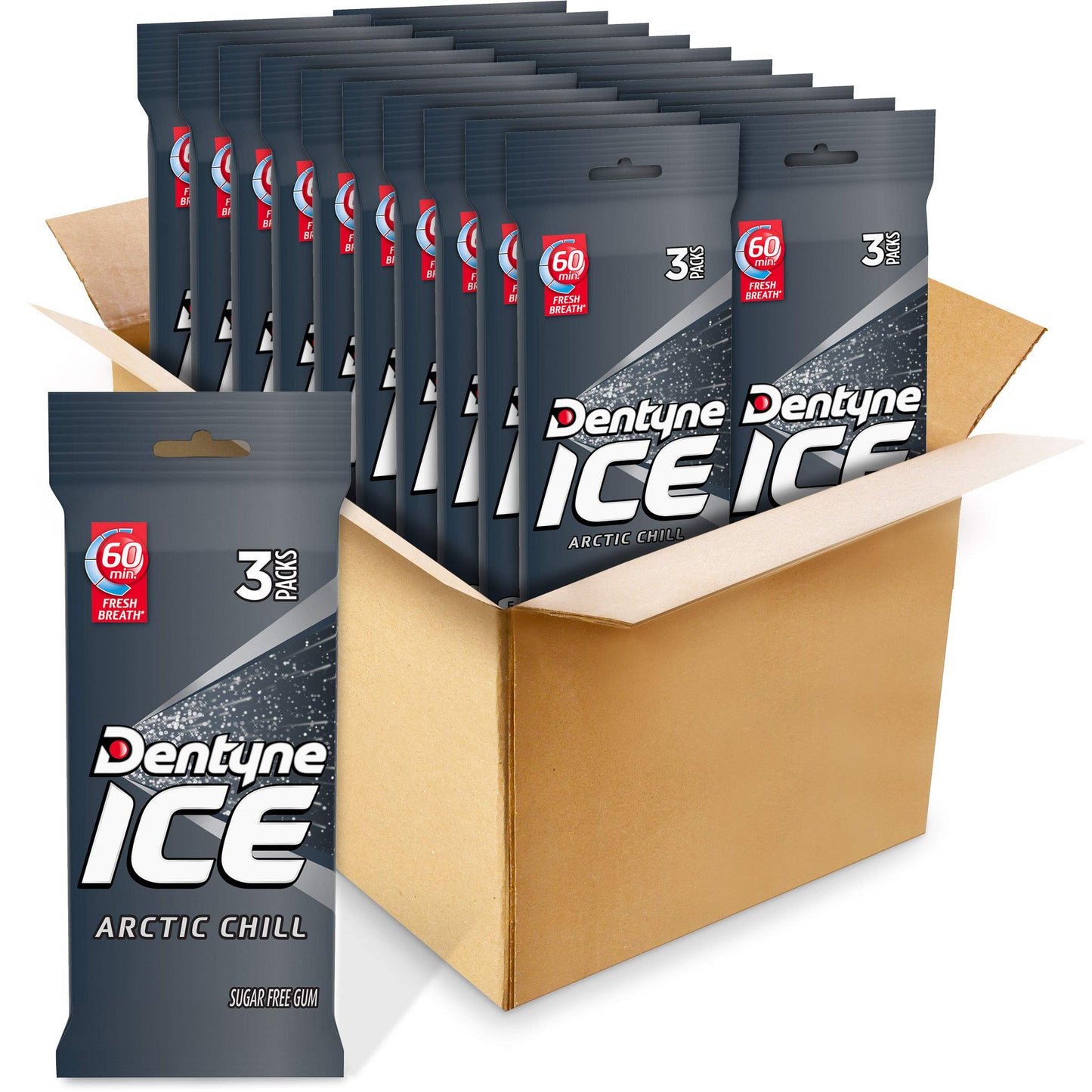 Dentyne Ice Arctic Chill Sugar Free Gum, 60 Packs of 16 Pieces (960 Total Pieces)