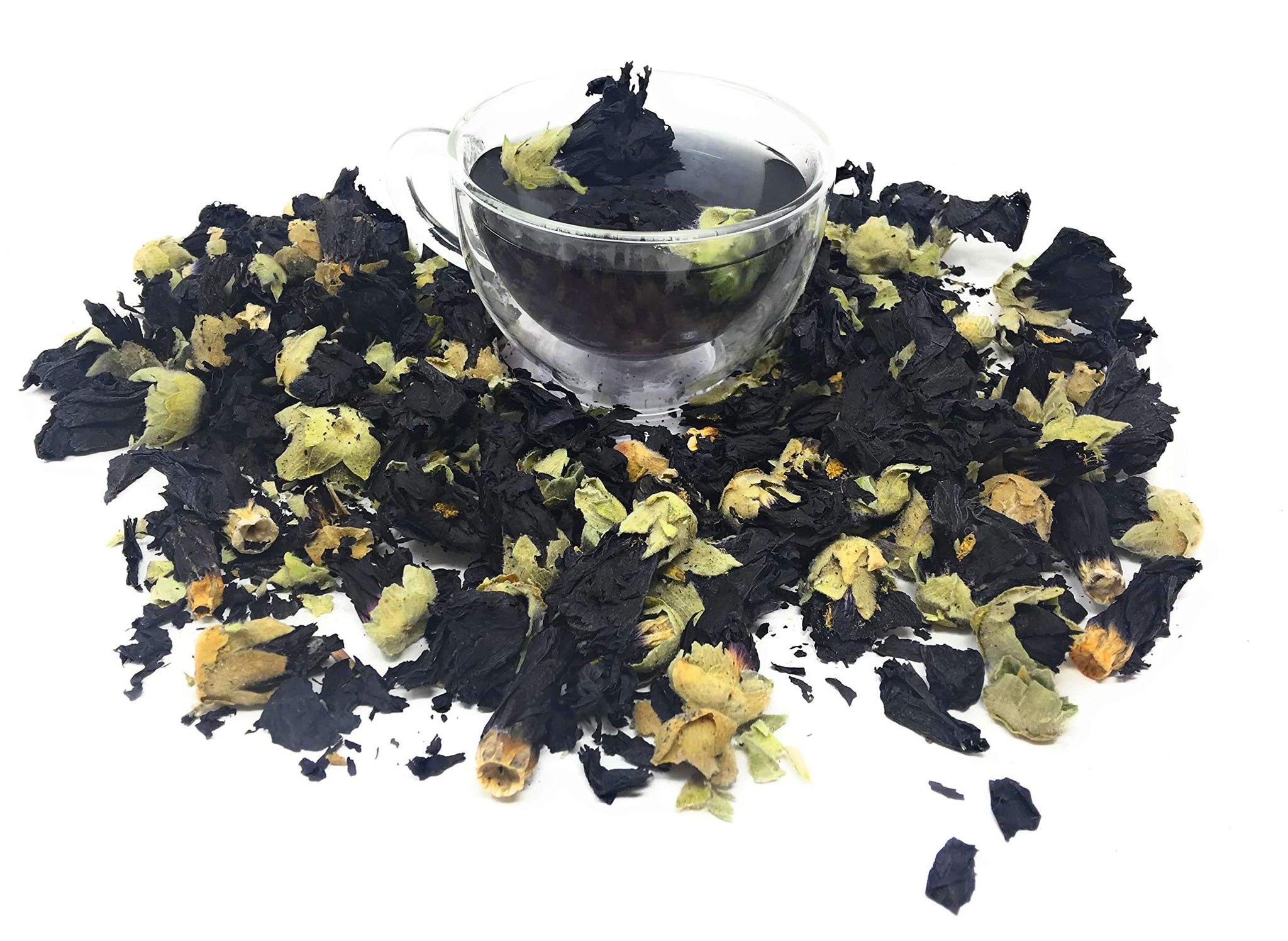 Black Mallow Flower Buds from Germany - Net Weight 0.52oz / 15g - Mesmerizing Black, Beautiful Eye-catcher for Herbal Infusion, Tea, Salads