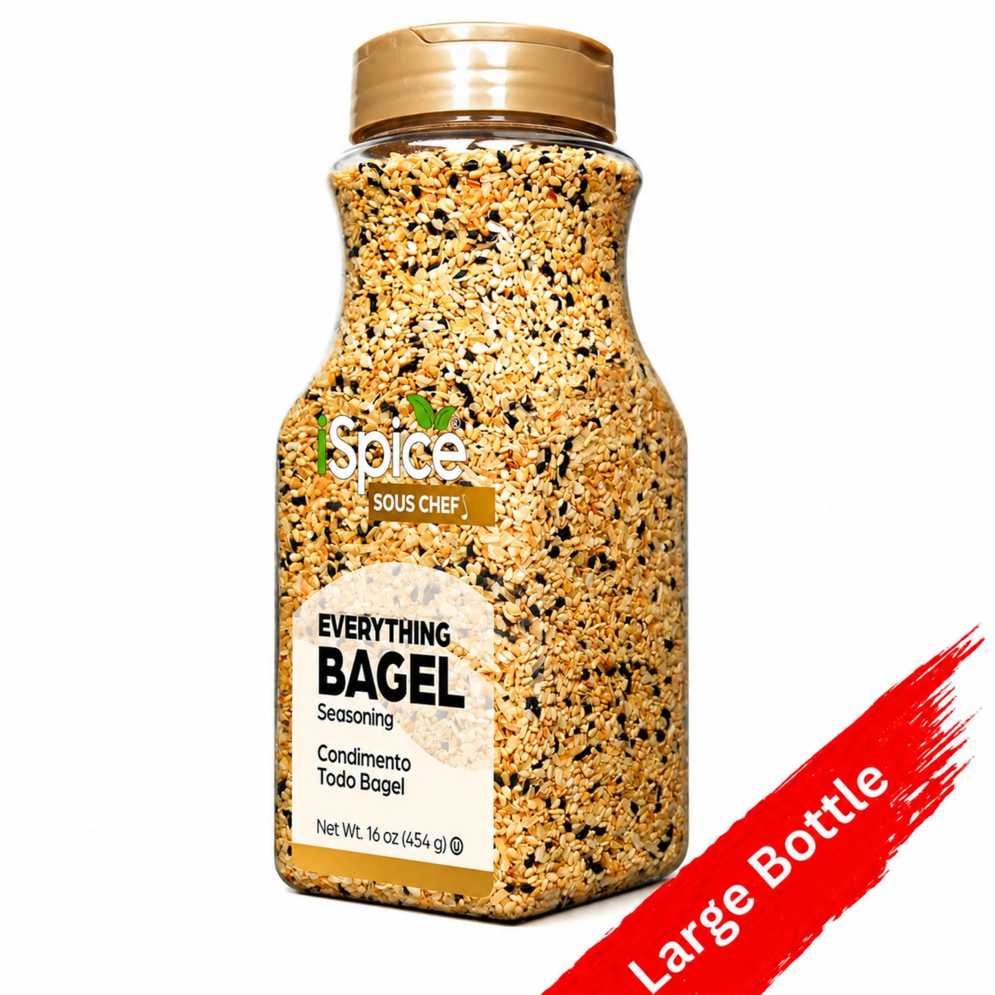 iSpice Blend | Bagel Topping Seasoning | 16 oz | Bulk Size | Mixed Spices & Seasonings | Kosher