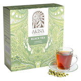 AKINA - Cardamom Flavored Black Tea Bags, Individually Wrapped, Spiced String and Tag Kenyan Cardamom Tea Bags, Warm and Spicy with Invigorating Aroma