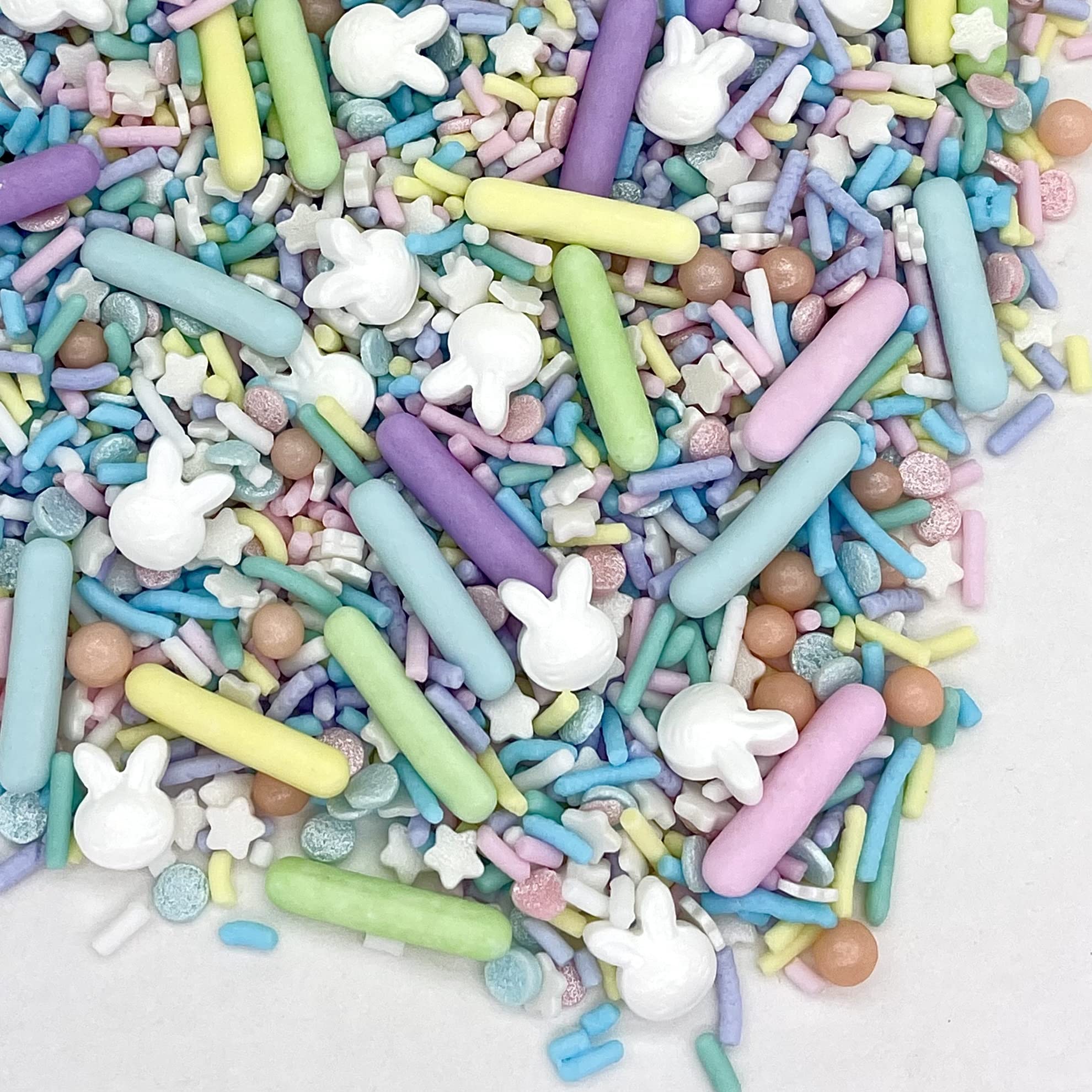 Sprinkles | Easter Sprinkles | 8 Ounces | Pastel Sprinkles | Cake Sprinkles | Spring Sprinkles | Manvscakes, Yellow, Blue, Red ,Non Toxic