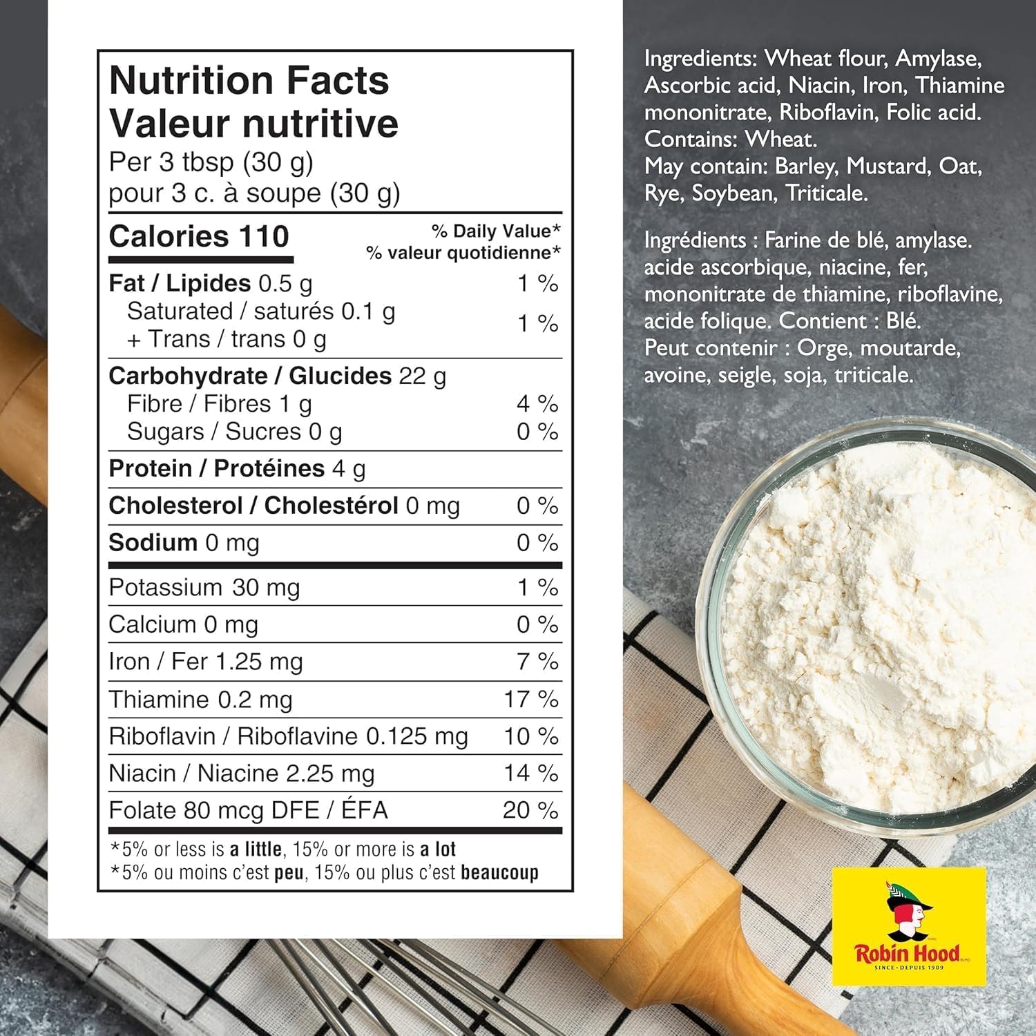 Robin Hood All Purpose Unbleached Flour 5kg bag {Imported from Canada}