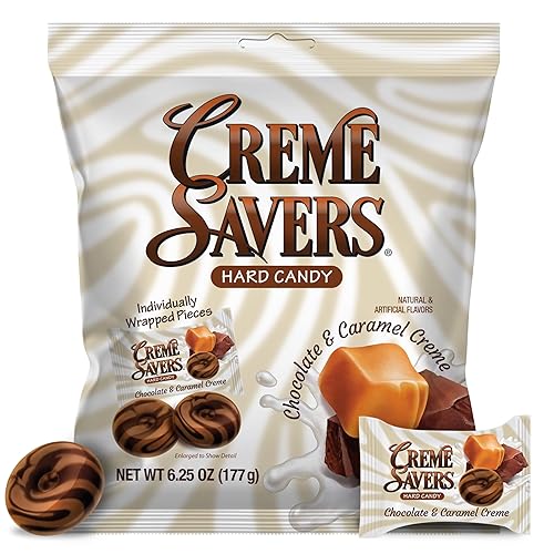 Creme Savers Chocolate and Caramel Hard Candy | The Taste of Sweet Chocolate Swirled in Rich Caramel Cream | The Original Classic Creme Savers Brought