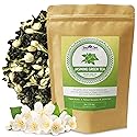 Sou Zen Jasmine Green Tea Loose Leaf Blend, 4oz | Green Tea Leaves with Jasmine Flowers | Fragrant Loose Leaf Jasmine Tea | Resealable Pouch | No
