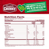 Campbell’s Chunky Healthy Request Soup, Hearty Italian Wedding Soup with Meatballs and Spinach, 18.6 oz Can