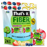That’s it. Fiber Snacks for Kids - Fiber Fun Size Fruit Bar Variety Pack (Mixed Berries + Banana), 4g Fiber from Fruit per 2 Bars, No Added Sugar, 2-4