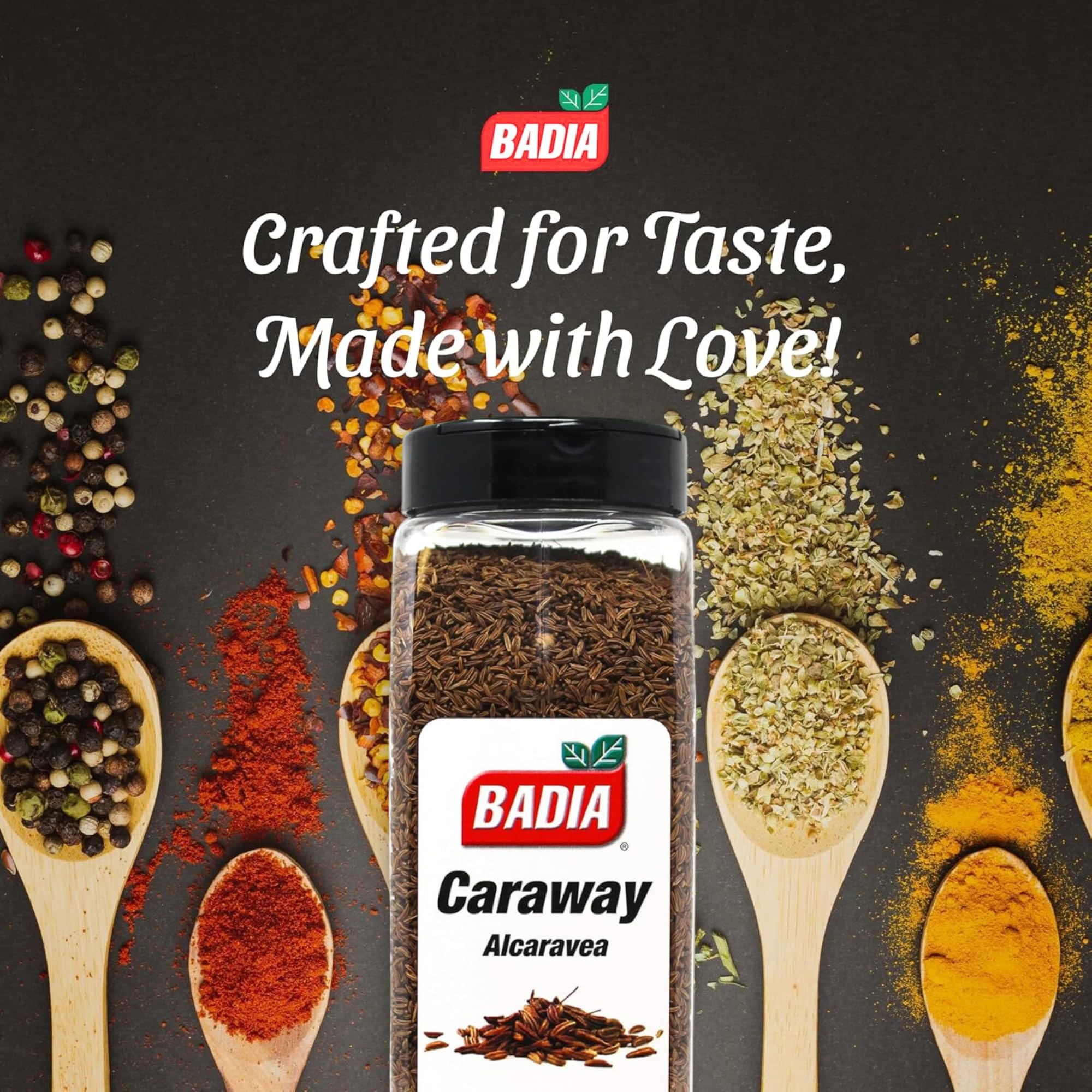 Badia Caraway Seeds, 16 oz - Whole Seed for Cooking, Mild Anise Flavor For Bread, Soups, Stews