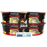 PhoLicious Instant Beef Pho, Authentic Vietnamese Rice Noodle Soup Kit with Spices & Broth Mix, Ramen Noodles Alternative, Quick Microwave Meal - Pho
