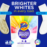 Tide Brights & Whites Odor Rescue, In Wash Odor Eliminator with Oxi, Scent Booster, Removes Odors in a Single Wash, 27 Count (Pack of 1)