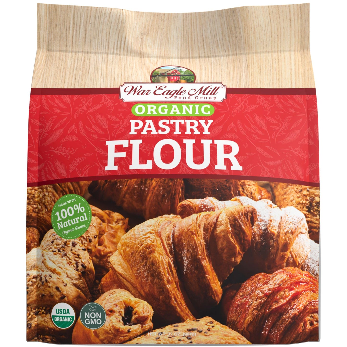 War Eagle Mill Organic Pastry Flour, 32 oz Bag (2 Pack)
