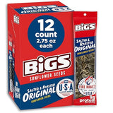 BIGS Sunflower Seeds, Salted & Roasted Original Flavor, 2.75 oz. (Pack of 12)