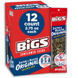 BIGS Sunflower Seeds, Salted & Roasted Original Flavor, 2.75 oz. (Pack of 12)