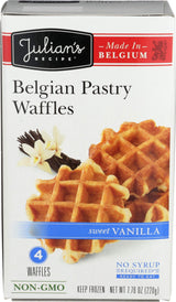 JULIANS RECIPE Natural Waffle, Belgium Vanilla, 7.76 Ounce (Pack of 12)