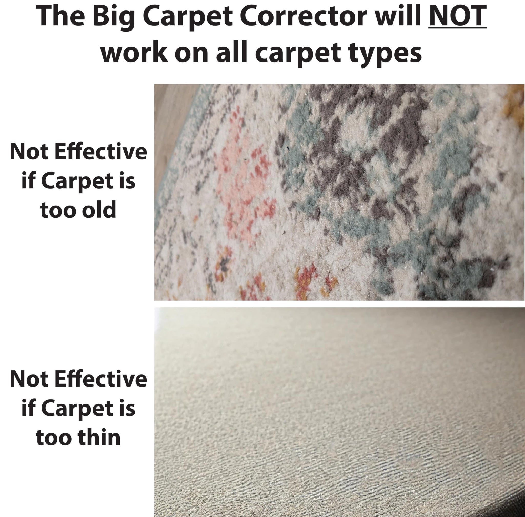 The Big Carpet Corrector- Carpet Rake to Rejuvenate Your Matted Carpet. Perfect for Hallways, Stairs, Steps, and Other High Traffic Areas.