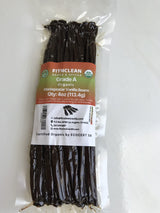 4oz Organic Madagascar Vanilla Beans Grade A. Certified USDA Organic. 6"-8" by FITNCLEAN VANILLA. Bulk for Extract, Cooking and Baking by the Weight