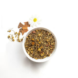 Calm In A Teacup Tea, Chamomile Lemon Balm loose leaf tea for sleep and relaxation, Organic Ingredients