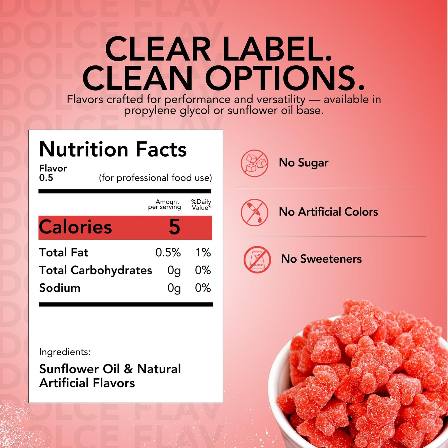 Dolce Flav Strawberry Extract - 2 Ounce Oil-Soluble Kosher, Sugar-Free, Concentrated Berry Flavor for Candy, Chocolates & Desserts, Includes Measured