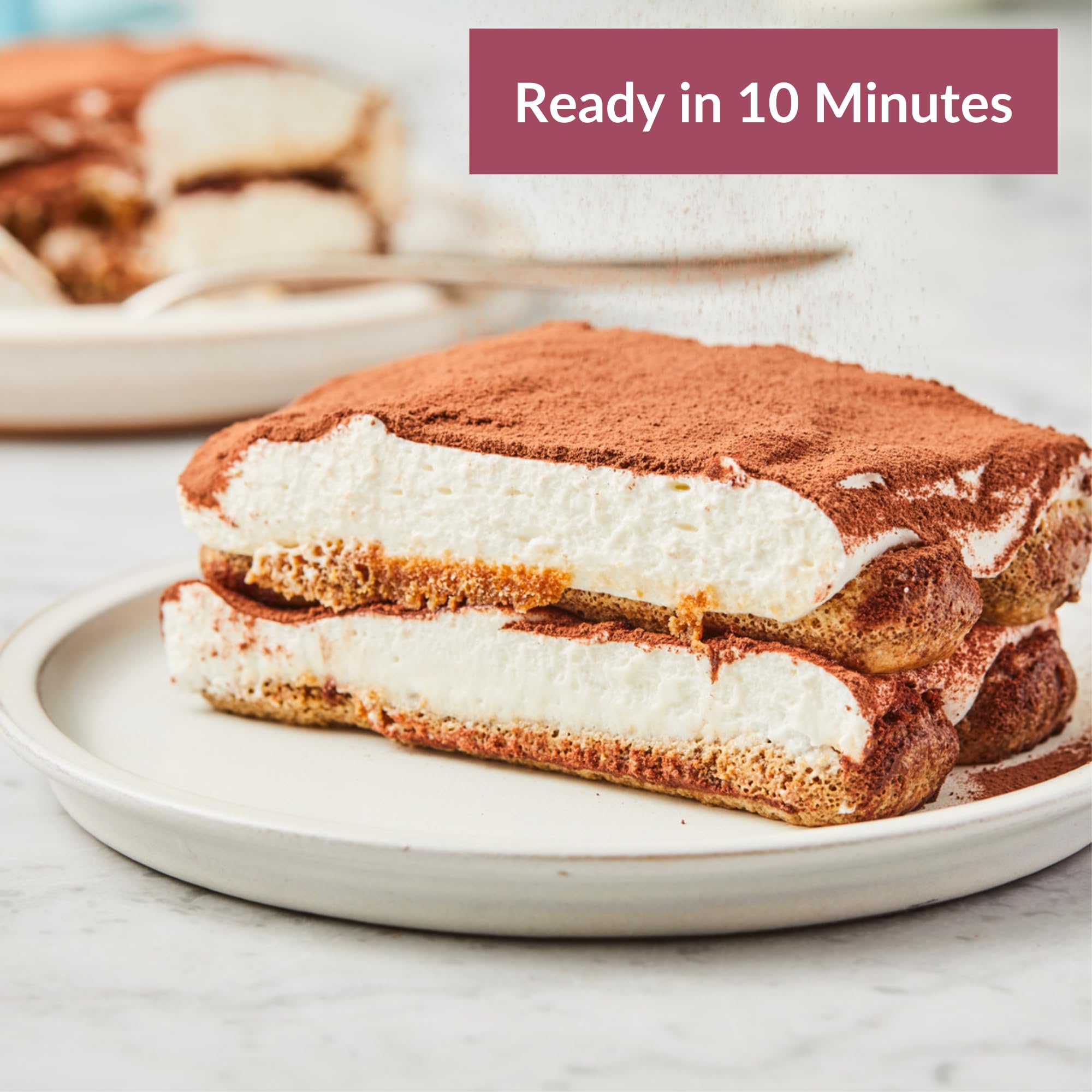 DeLallo Tiramisu Kit, No-Bake Italian Dessert Mix, Tiramisu Cake Mix with Savoiardi Lady Fingers and Mascarpone Cheese Filling, Includes Instant Espresso Powder and Cocoa Powder (1 Pack)
