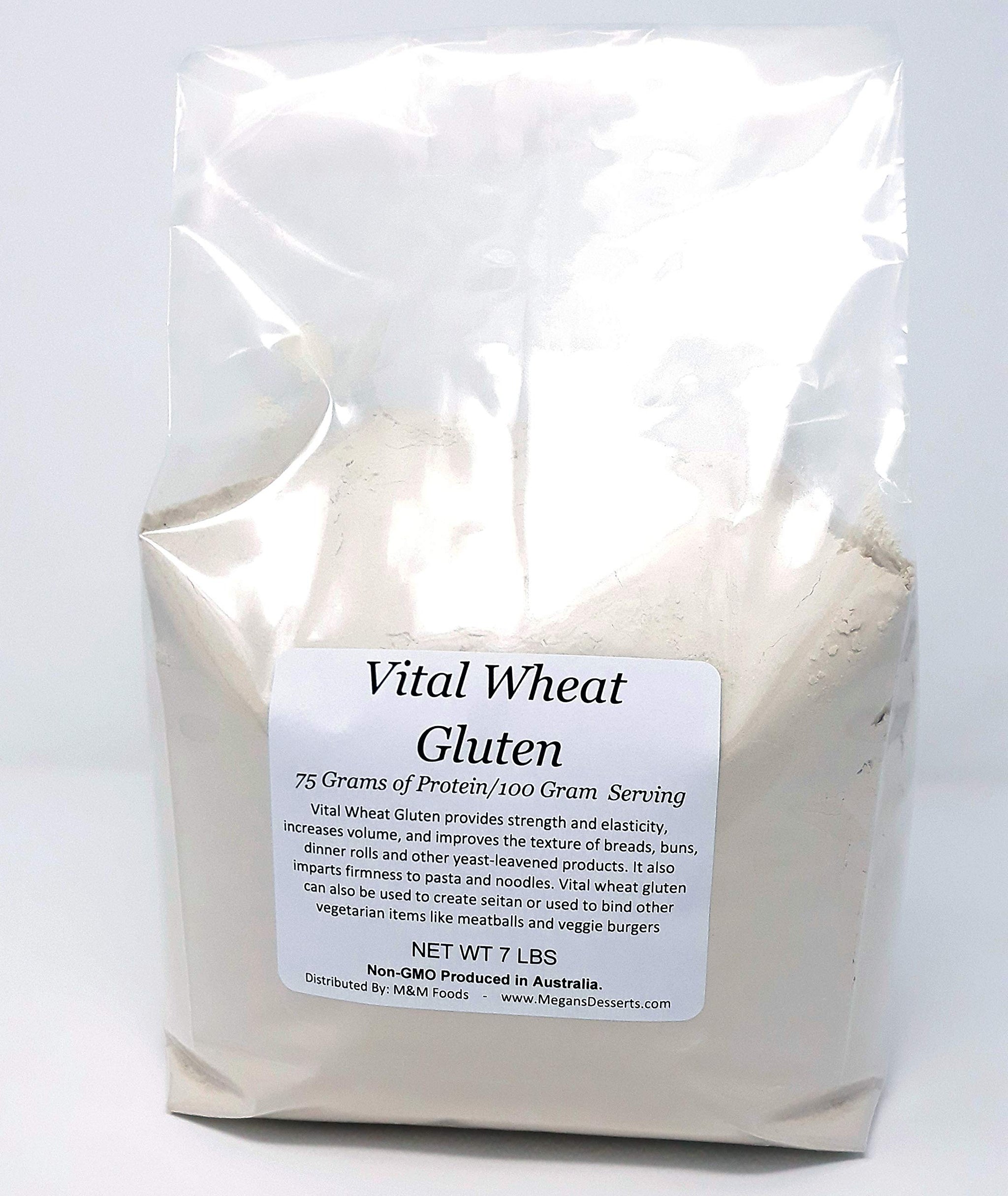Vital Wheat Gluten - 7 lbs - 112 Oz. Non-GMO Imported from Australia