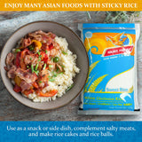 Golden Phoenix Thai Sweet Rice - Premium Sticky Rice for Desserts or Rice Cakes, Great for Gluten-Free Diets, 5 Pounds (Pack of 1)