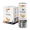 CELSIUS Sparkling Orange, Sugar Free Energy Drink, 12 Fl Oz (Pack of 4)