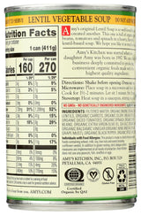 Amy's Organic Lentil Vegetable Soup, 14.5 OZ