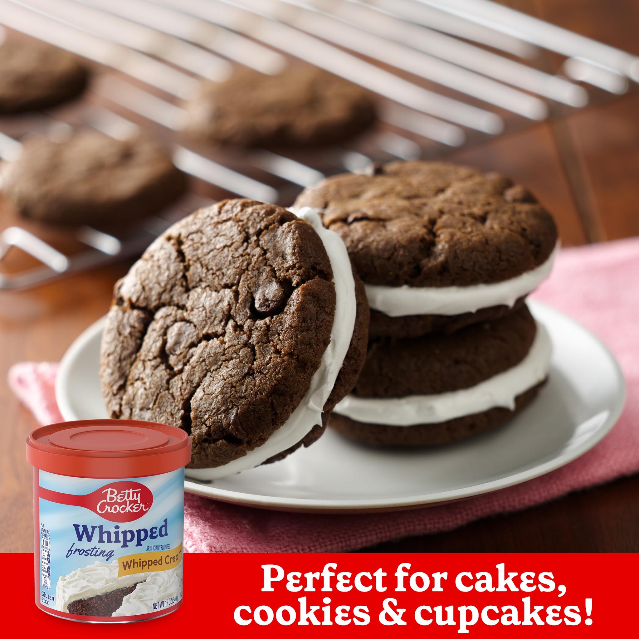Betty Crocker Whipped Cream Frosting, Gluten Free, 12 oz (Pack of 8)