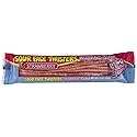 Face Twisters Sour Bubble Gum Straws, Strawberry, 2 Ounce (Pack of 12)