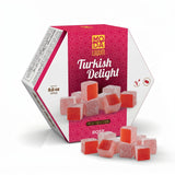 Turkish Delight Candy (Lokum) - Gourmet Chewy Candy, Premium Gift Box - Honeycomb Packaging, 8.8 oz (250g), Middle Eastern Sweets (Rose)