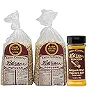 Amish Country Popcorn | Variety Bundles | 4 lb Baby White Popcorn Kernels and 5.5 oz BallPark Style ButterSalt Set | Old Fashioned, Non-GMO and Gluten