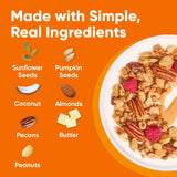 NuTrail Nut Granola, Peanut Butter, No Sugar Added, Gluten Free, Grain Free, Keto, Low Carb, Healthy Breakfast Cereal 8 oz. 6 Count