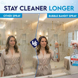 Bubble Bandit Glass Cleaner Spray Bottle, 23 Fl Oz | Streak Free Window Cleaner | Fresh Scent, Removes Fingerprints, Dust, Dirt, Smoke Film, Ammonia