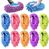10 Pcs Microfiber Mop Slippers Shoes Reusable Dust Mops for Women Washable, 5-Pairs Mop Slippers Shoes for Floor Cleaning? Mop Socks for Foot Dust