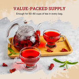 52USA Organic Hibiscus Flowers, Hibiscus Tea, 1 lb (16oz), Dried Hibiscus Flowers, 100% Certified Organic, Cut and Sifted, Flor de Jamaica, Gluten