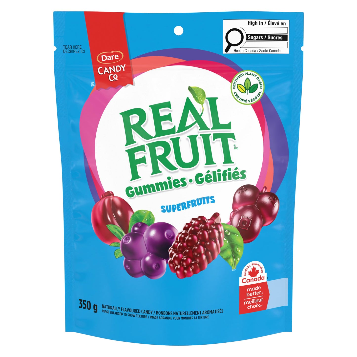 Dare RealFruit Superfruits Gummies, 350g/12.34oz., (Imported from Canada)