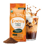 Four Sigmatic Organic Focus Mushroom Ground Coffee | Dark Roast, Organic Coffee with Lion's Mane & Chaga Mushroom for Mental Clarity & Energy Support