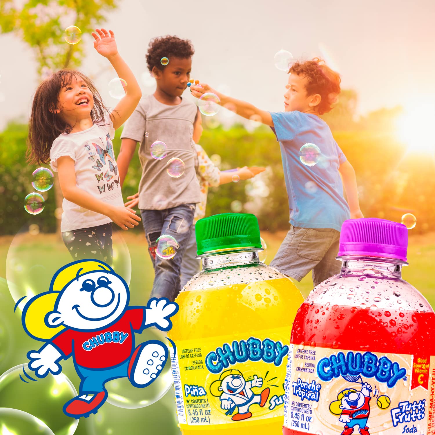 Chubby USA Soda 8.4 oz (250ml) 6 Pack (Pineapple)