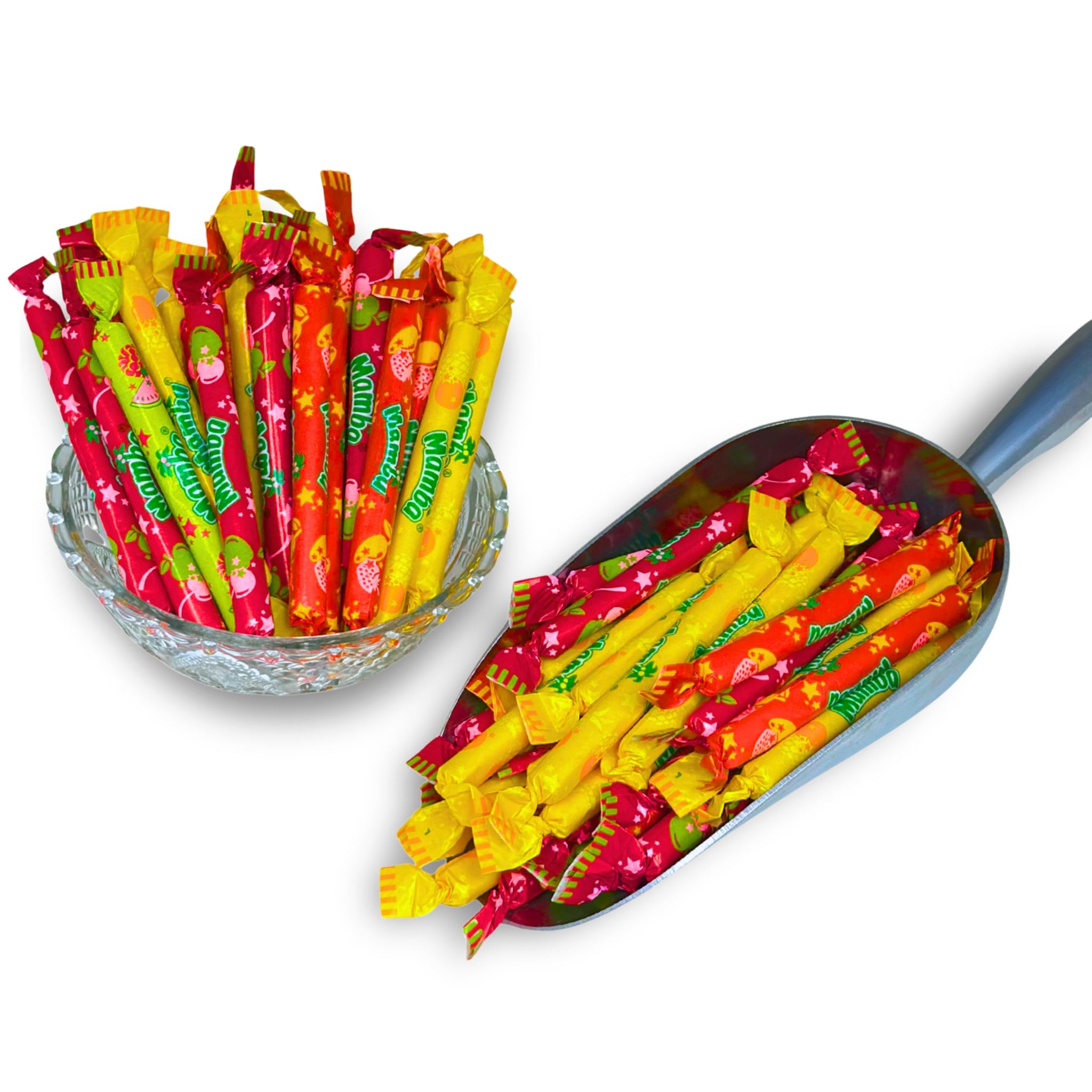 ASSORTIT Mamba Chews Magic Sticks (35 Pack) Fruit Candy Variety, 8 Fun Flavors 2-In-1 Fruity Mix, Individually Wrapped Tropical Chewy Candies Share