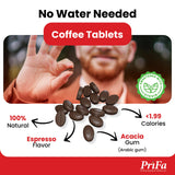 PriFa Sweet Espresso Coffee Tablets - Water-Free Instant Coffee, Sugar-Free, Sweetened with Stevia, Pocket-Sized, On-The-Go Caffeine Boost - 30mg