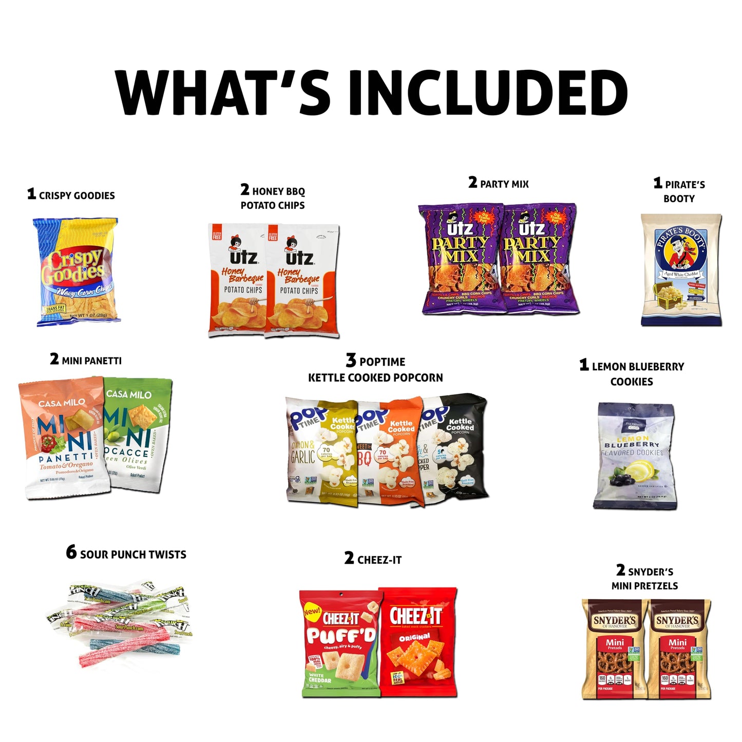 Broadway Basketeers 60 Count Snack Box Variety Pack Care Package for Graduation Kids Teens Adults Family Military College Students Birthdays